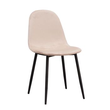 Silla Teok Black Terciopelo - Beige