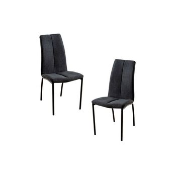 Pack De 4 Sillas Comedor, Salón Sweden En Terciopelo Gris Oscuro Patas  Color Madera con Ofertas en Carrefour