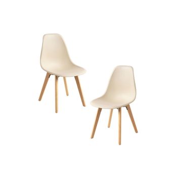 Pack 2 Sillas Kelen De Polipropileno 82*47*53 Cm - Beige