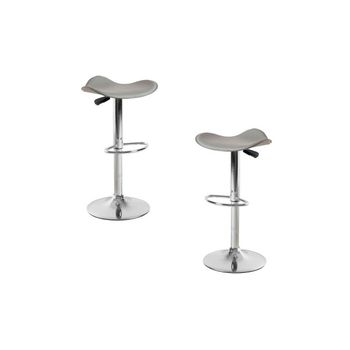 Conjunto De 2 Taburetes De Bar 60 Cm Grises Cabrillo con Ofertas en  Carrefour