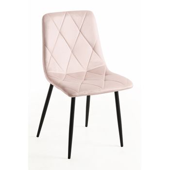 Silla Lyke Terciopelo De Terciopelo 88*44.50*39 Cm - Rosa