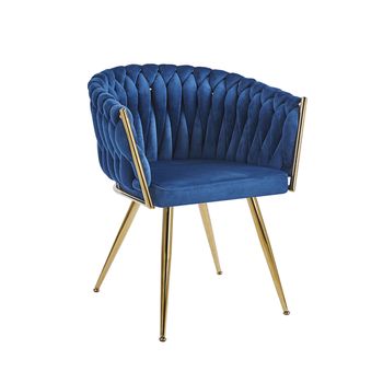 Silla Widny Golden Terciopelo De Terciopelo 87*56*44 Cm - Azul