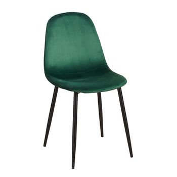 Silla Teok Black Terciopelo - Verde