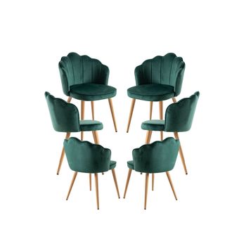 Set de 4 Sillas Terciopelo Verde Oscuro 44,5x47x89 Ref. 396/84148