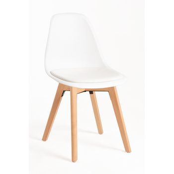 Silla Dami De Polipropileno,polipropileno Y Polipiel 82*49*43 Cm - Blanco