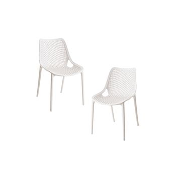 Pack 2 Sillas Cocina - Modelo Xara White - Asiento Polipiel Blanco -  Estructura Metal con Ofertas en Carrefour