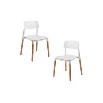 Conjunto Mesa Tower Redonda 80 cm Blanca Tensores y Pack 4 Sillas Synk Pro