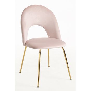 Pack 2 Sillas Dawa Gold Terciopelo De Terciopelo 86*46*40 Cm - Rosa