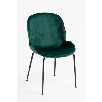 Silla Bille Black Terciopelo De Terciopelo 82*44*37.50 Cm - Verde