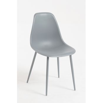 Silla Mykle Total De Polipropileno 85*46*38 Cm - Gris Claro