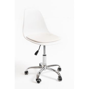 Silla Dami Office De Polipiel 93*49*42 Cm - Blanco