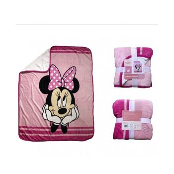 Manta Plaid Minnie-2 Rosa 130x150 Cm.