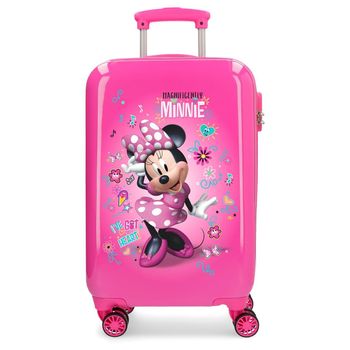 Maleta De Cabina Minnie Stickers Rígida 55cm