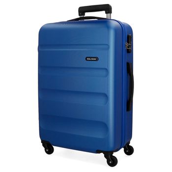 Maleta Mediana Rígida 65cm Roll Road Flex Azul