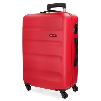 Maleta Grande Rígida 75cm Roll Road Flex Rojo