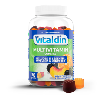 Vitaldin Multivitaminas Gummies - 70 Gominolas - Complemento Alimenticio Con 11 Vitaminas Y Minerales Esenciales