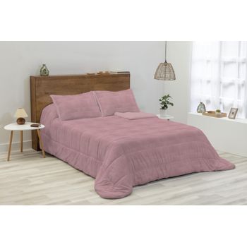 Edredon Jacquard Sherpa Karamelo Ania Maquillaje Para Cama De 135 Cm