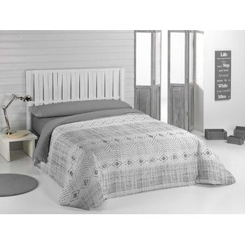 Conjunto De Funda Nórdica Y Fundas De Almohada 100% Algodón Percal Rita  Color Piedra Para Cama De 150 Cm con Ofertas en Carrefour