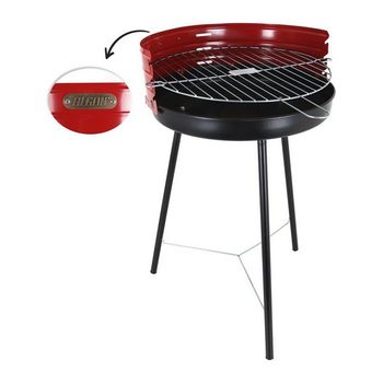 Barbacoa Algon Redonda Roja 42cm