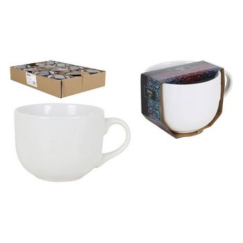 Taza De Cerámica Jumbo Bekia 500 Cc Blanco