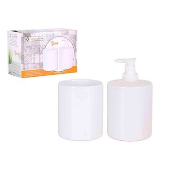 Set De Baño Java Confortime Blanco Redondo (2 Pcs)