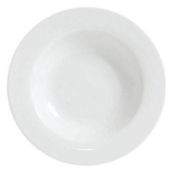 Set De Platos La Mediterránea Yon Porcelana Blanca (4 Piezas) (ø 21,8 X 3,7 Cm)