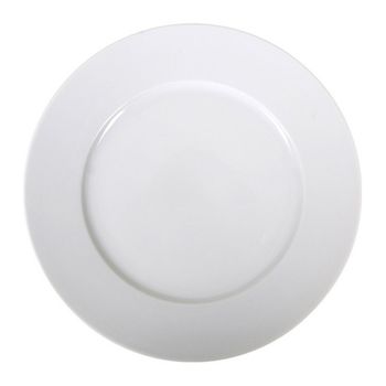 Plato Llano La Mediterránea Saler Porcelana Blanco (ø 25 Cm)