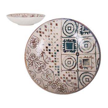 Plato Hondo La Mediterránea Creta Porcelana Brillo (ø 21 X 5,3 Cm)