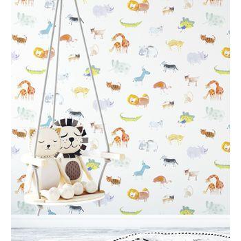 GAULAN 232125 - Papel pintado infantil para bebe de globos