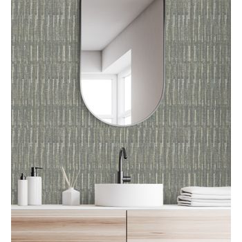 Papel Pintado Vinílico Ecológico Efecto Textura De Tela En Relieve - New Milton 680858 De Gaulan - Rollo De 10 M X 0,53 M