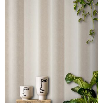 Papel Pintado Vinílico Lavable De Rayas Marrón Y Gris Con Textura En Relieve - Oralia Stripes 681318 De Gaulan - Rollo De 10 M X 0,53 M