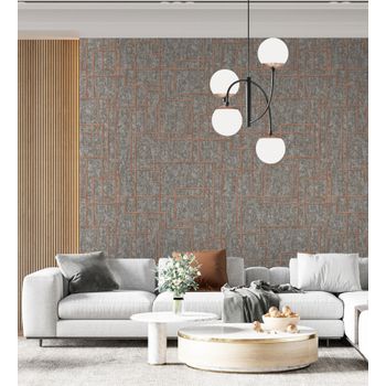 Papel Pintado Vinílico Lavable Moderno De Líneas Geométricas Con Relieve - Allure Lines 681634 De Gaulan - Rollo De 10 M X 1,06 M