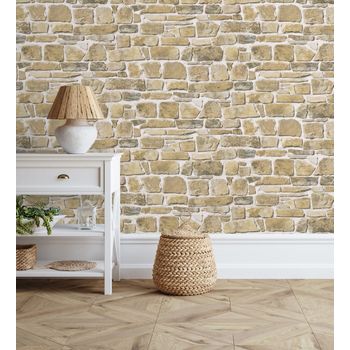 Papel Pintado 3d - Pared De Piedra Gris (300x231 Cm) con Ofertas