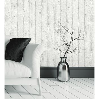 Muestra Din A4 De Papel Pintado Vinílico Lavable Efecto Listones Hormigón Gris Textura Relieve - Antilla 453486 De Gaulan