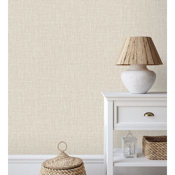 Muestra Din A4 De Papel Pintado Vinílico Ecológico Efecto Tela Baquera Jaspeada Color Beige En Relieve - Amy Texture 681433 De Gaulan