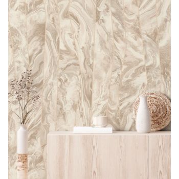 Muestra Din A4 De Papel Pintado Vinílico Lavable Mármol Piedra De Ágata Con Relieve - Ionos Marble 681626 De Gaulan