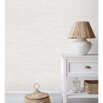 Muestra Din A4 De Papel Pintado Vinílico Ecológico Con Textura De Fibras De Cáñamo Fondo Blanco - Sisay Texture 681830 De Gaulan