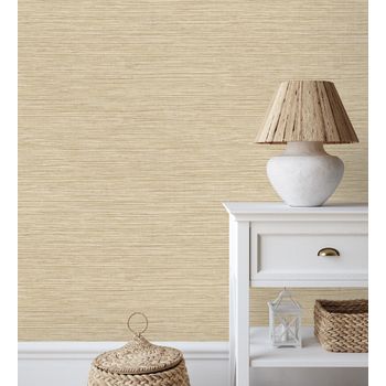 Papel Pintado Vinílico Ecológico Con Textura De Fibras De Cáñamo Color Natural - Sisay Texture 681832 De Gaulan - Rollo De 10 M X 0,52 M