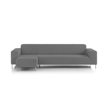 Funda De Sofá Nimes Chaise Longue Brazo Corto Izquierdo Gris