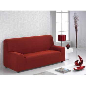 Funda De Sofa Elástica Adaptable Alba, 2 Plazas - 140 - 170 Cm. Rojo  Estoralis con Ofertas en Carrefour