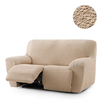 Funda Sofá Relax Bielastica Adaptable 2 Plazas (150-200 Cm) Beige