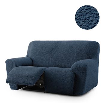 Funda Sofá Relax Bielastica Adaptable 2 Plazas (150-200 Cm) Azul