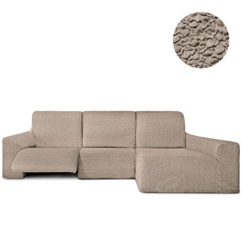 Funda Sofá Relax Chaise Longue Izquierdo Corto (250-360 cm) Gris Claro ROC