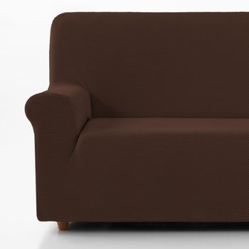 Funda De Sofa Elástica Adaptable Berta, 3 Plazas - 180 - 200 Cm. Teja  Estoralis con Ofertas en Carrefour