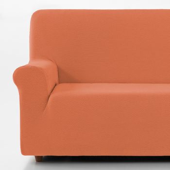 Funda De Sillón Sofá Bielástica Adaptable Eiffel Textile Le Havre 1 Plaza (70-110 Cm) Naranja