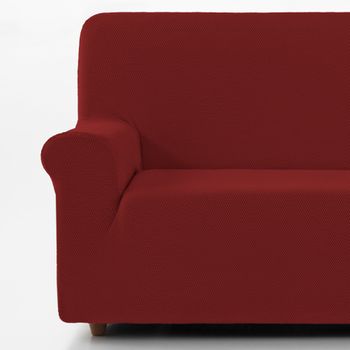 Funda De Sofa Elástica Adaptable Alba, 2 Plazas - 140 - 170 Cm. Marron  Estoralis con Ofertas en Carrefour