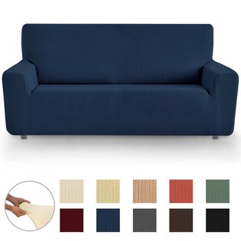 Funda De Sofa Elástica Adaptable Vega, 4 Plazas - 210 - 240 Cm. Naranja  Estoralis con Ofertas en Carrefour