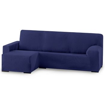 Funda De Sofá Elástica Adaptable Vipalia Montecarlo Chaise Longue Corto Izquierda Azul