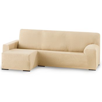 Funda De Sofá Elástica Adaptable Vipalia Montecarlo Chaise Longue Corto Izquierda Beige