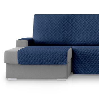 Protector Funda Sofá Chaiselongue Brazo Izquierdo Acolchado Rombos Vipalia Azul